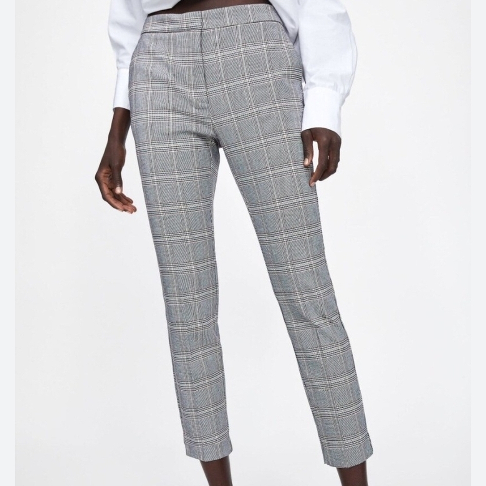 Women's Gray Plaid Pants